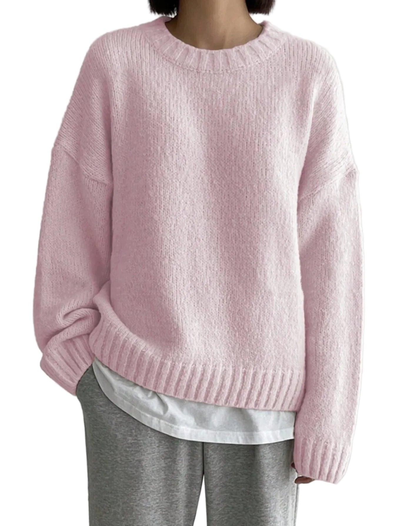 Pull Femme Oversize Col Rond Chic 0