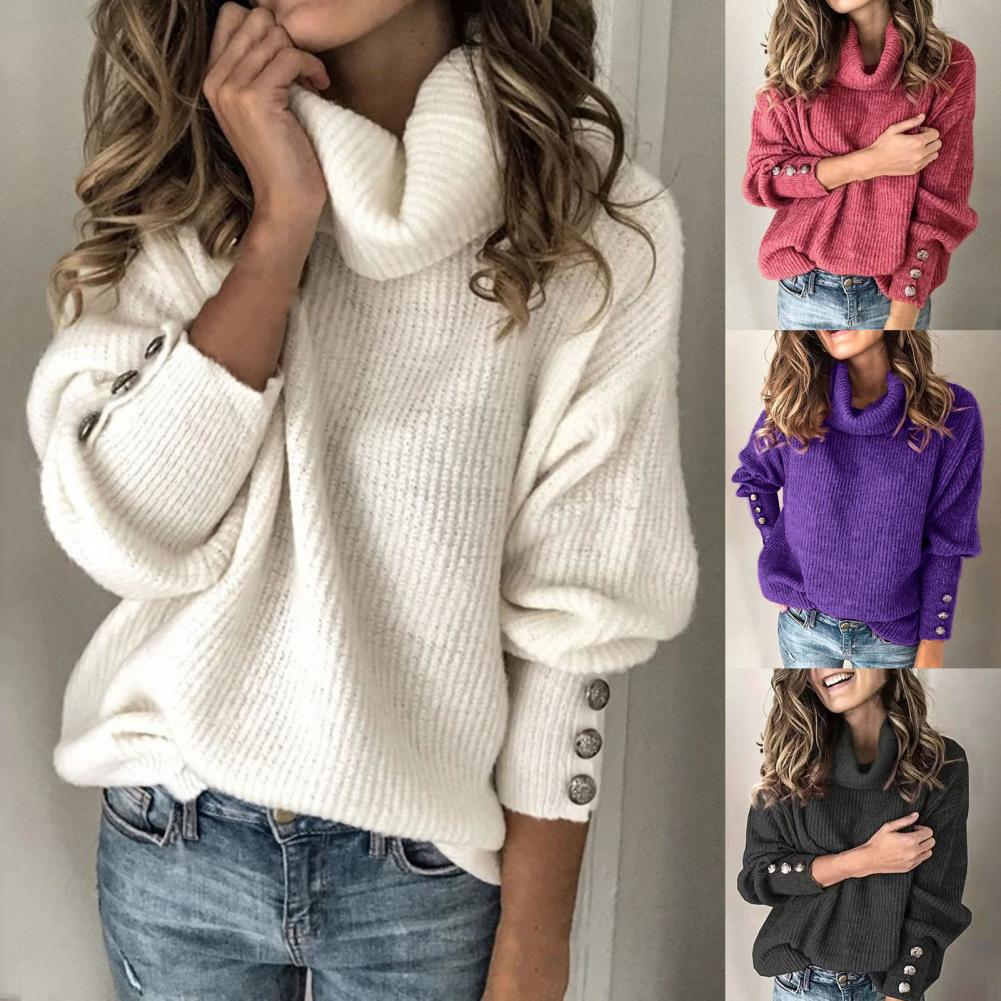 Pull Femme Oversize Col Roulé Chic 1