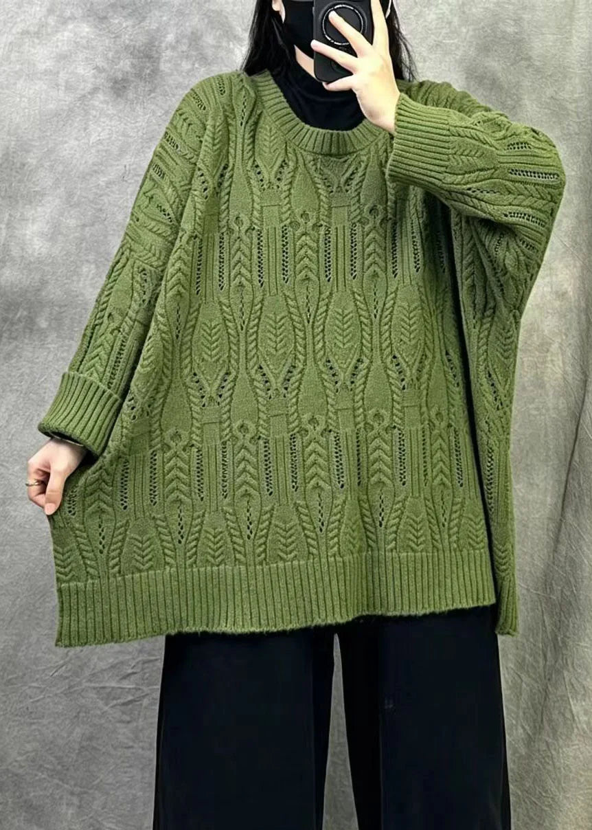 Pull Femme Oversize Style Bohème Col Rond 1