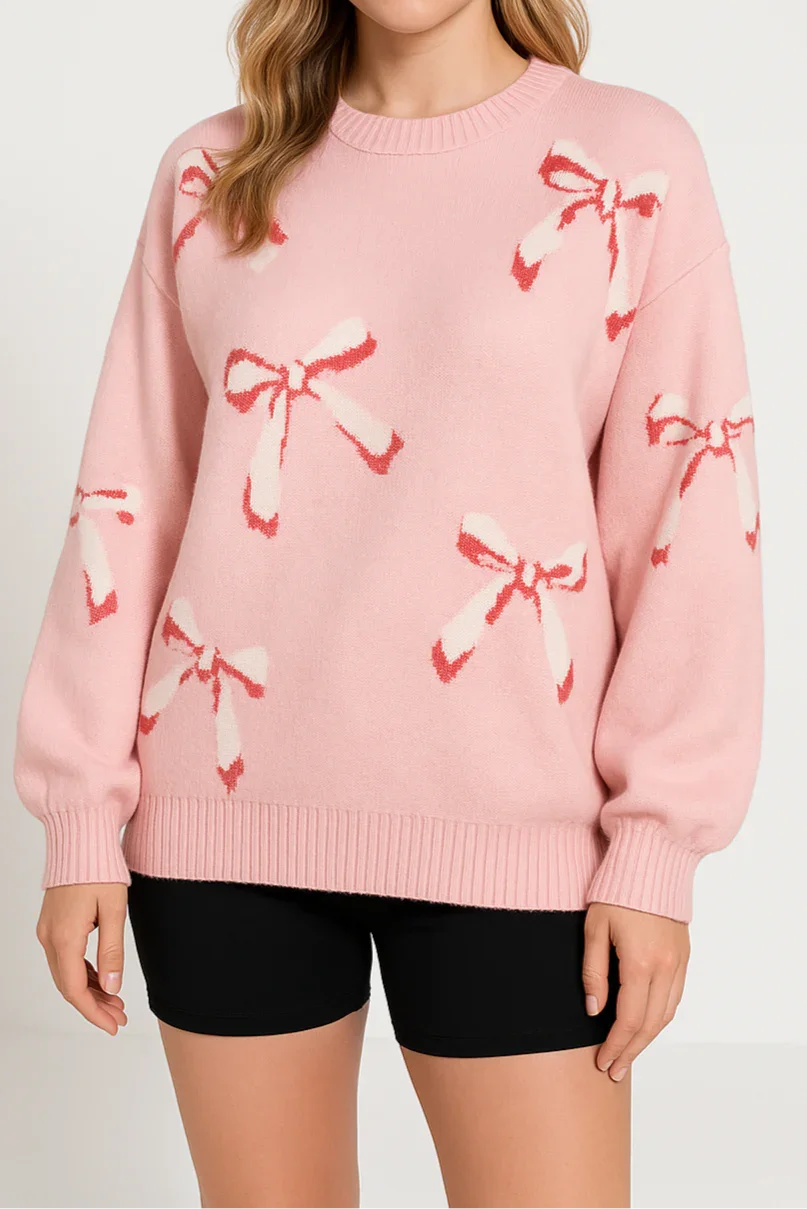 Pull Femme Oversize à Motif Jacquard 1