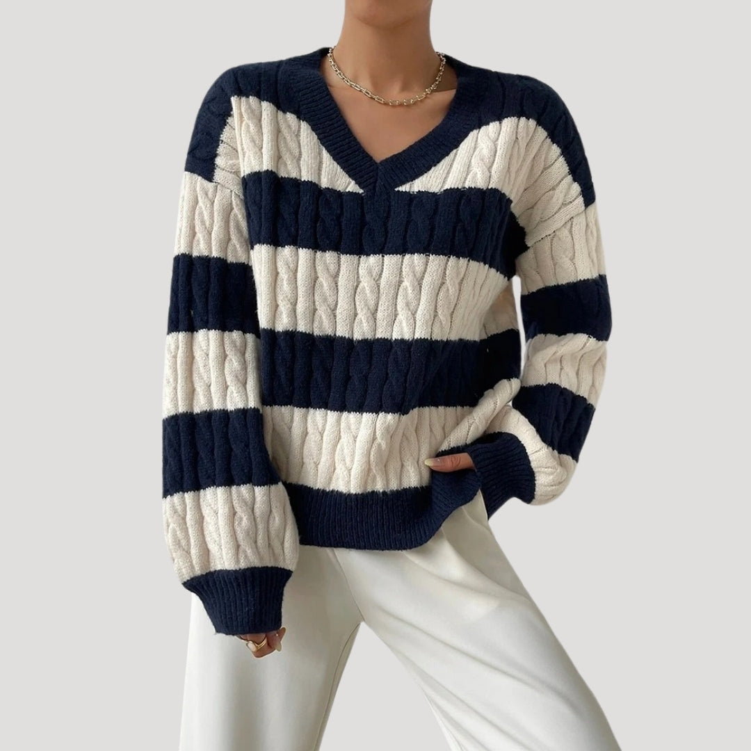 Pull Femme Oversize en V 0