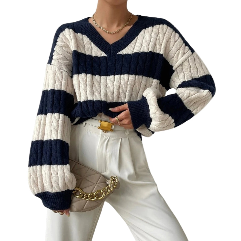 Pull Femme Oversize en V 2