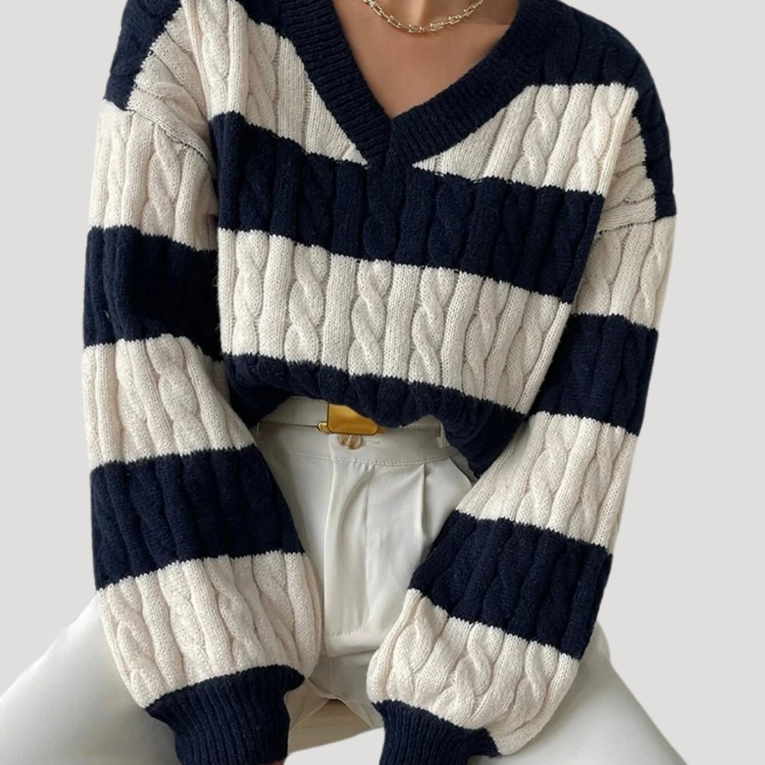 Pull Femme Oversize en V 3