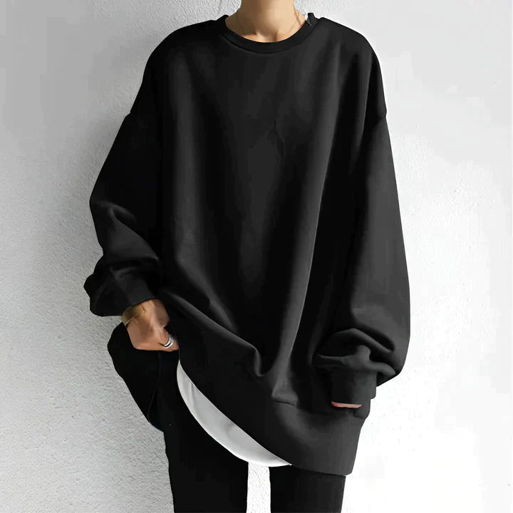 Pull Femme Oversized Décontracté en Tissu Doux 1