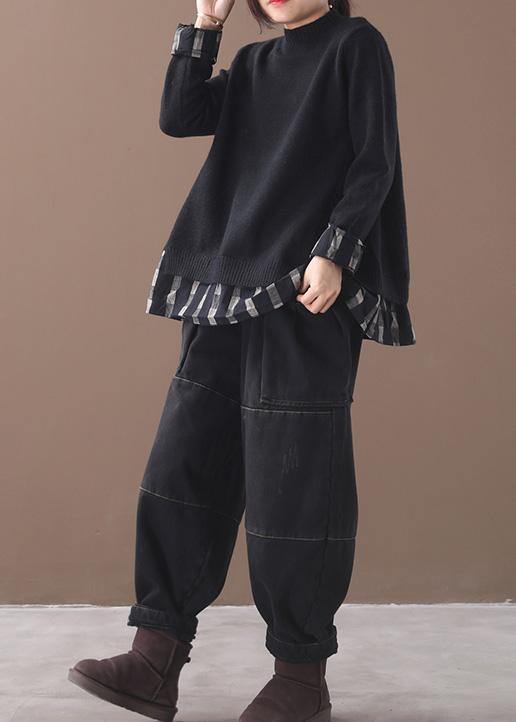 Pull Femme Surdimensionné à Col Rond 1