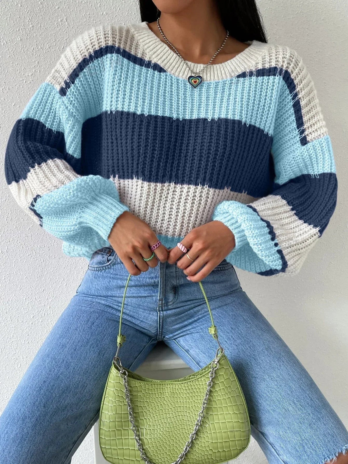 Pull Femme Surdimensionné en Grosse Maille 2