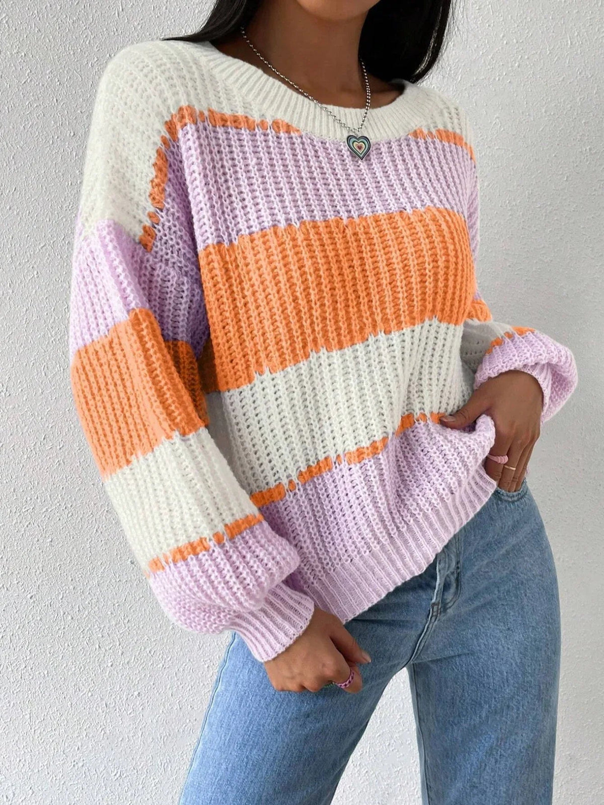 Pull Femme Surdimensionné en Grosse Maille 5