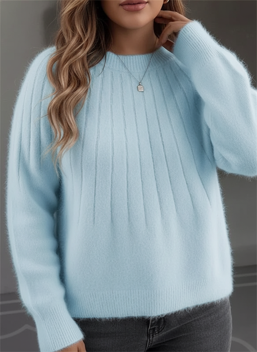 Pull Femme Tricot Côtelé Ample 3