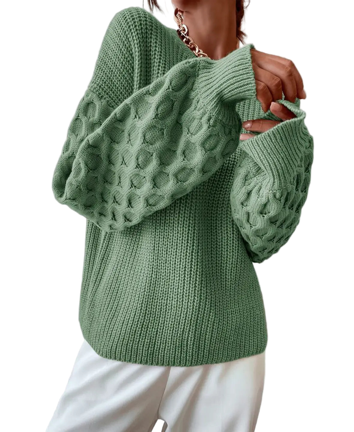 Pull Femme Tricoté Automnal Confortable 4