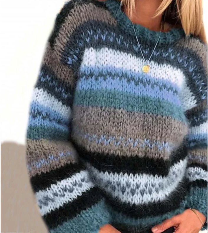 Pull Femme Tricoté Chaud Acrylique et Laine