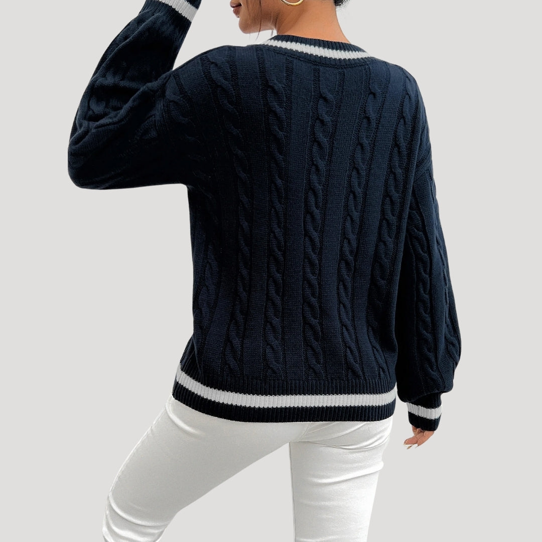 Pull Femme Tricoté Col en V 2