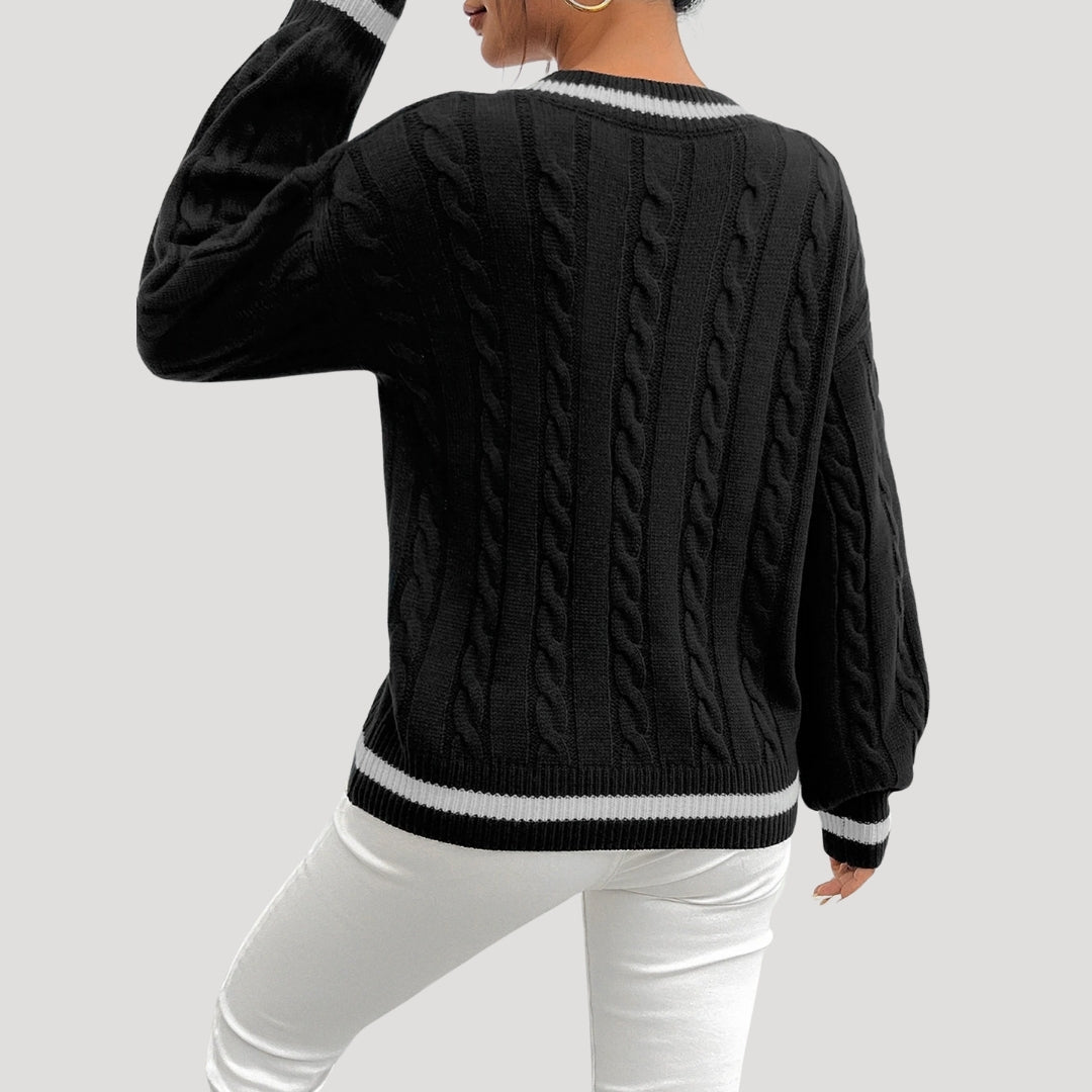 Pull Femme Tricoté Col en V 6