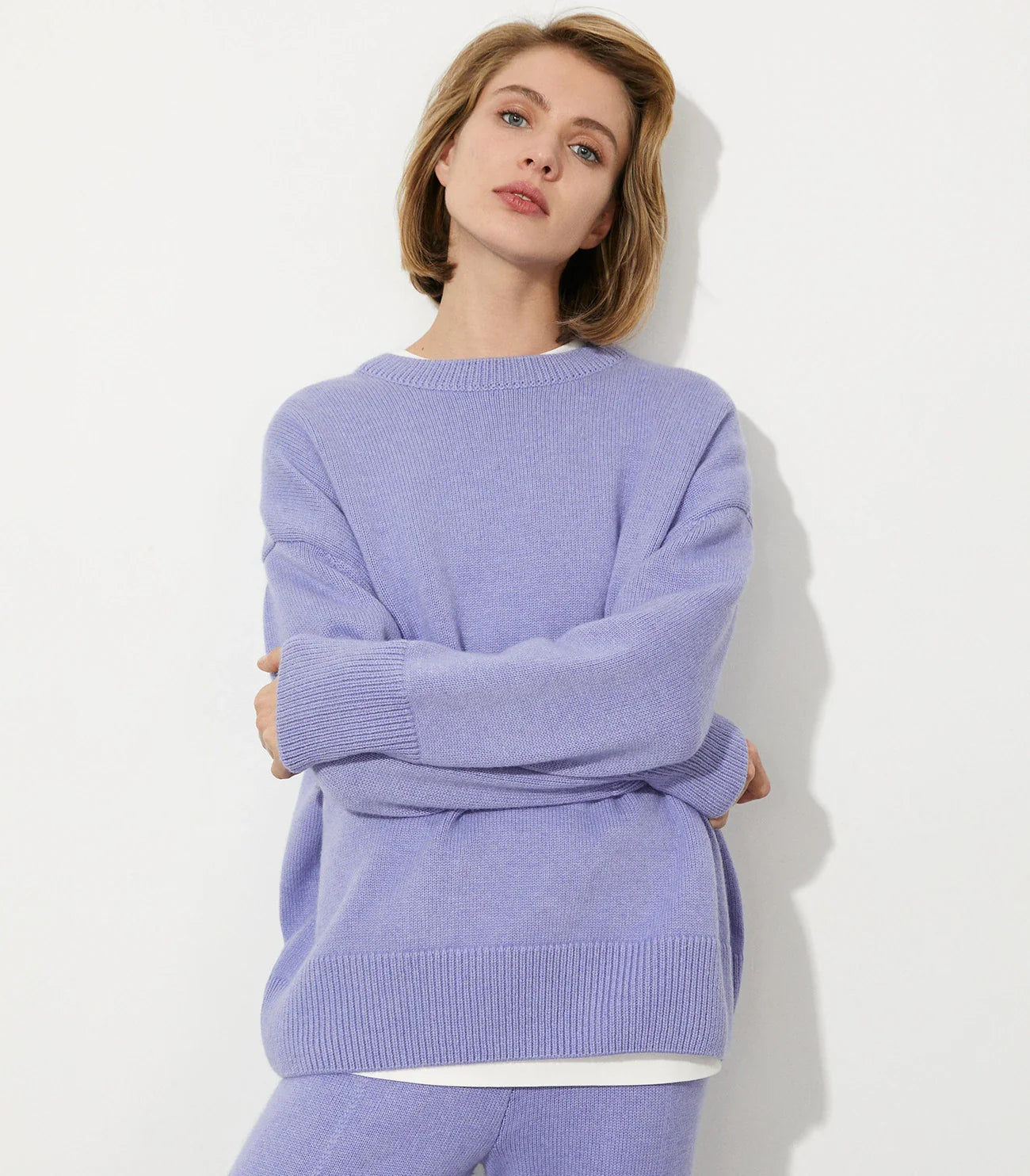 Pull Femme Tricoté Ronde Col Chaud