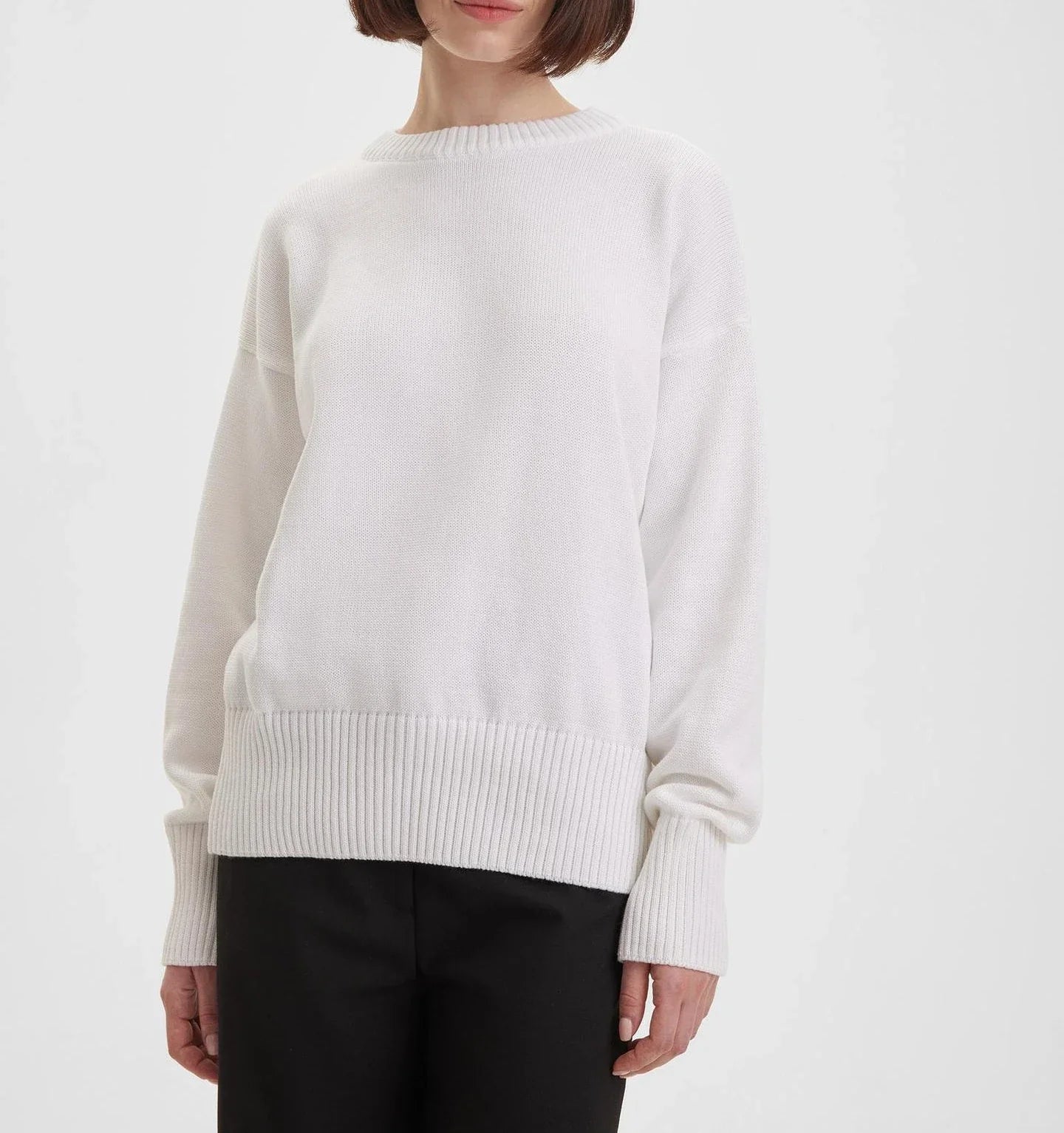 Pull Femme Tricoté Ronde Col Chaud