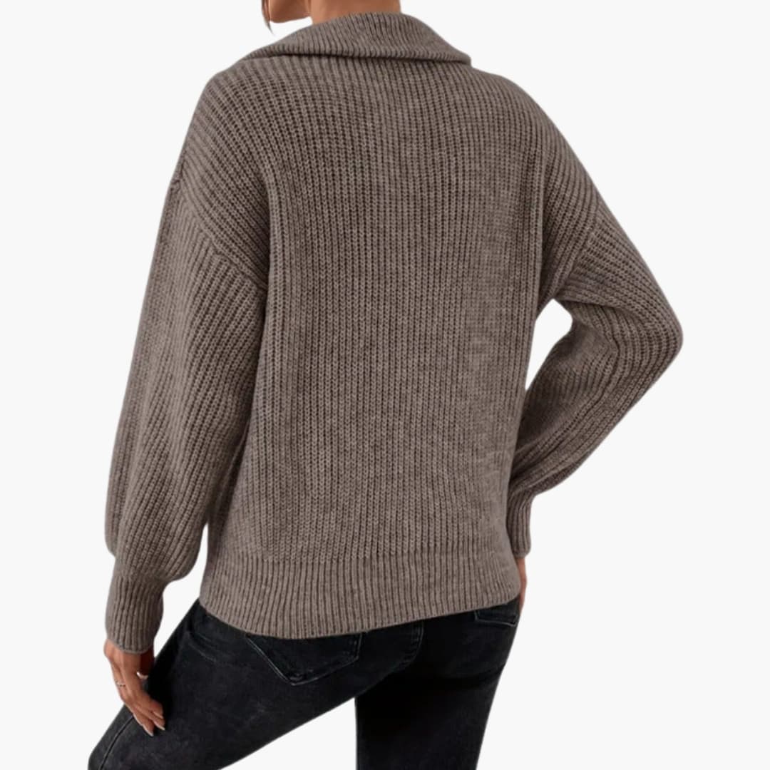 Pull Femme Tricoté à Halfzip Moderne 7