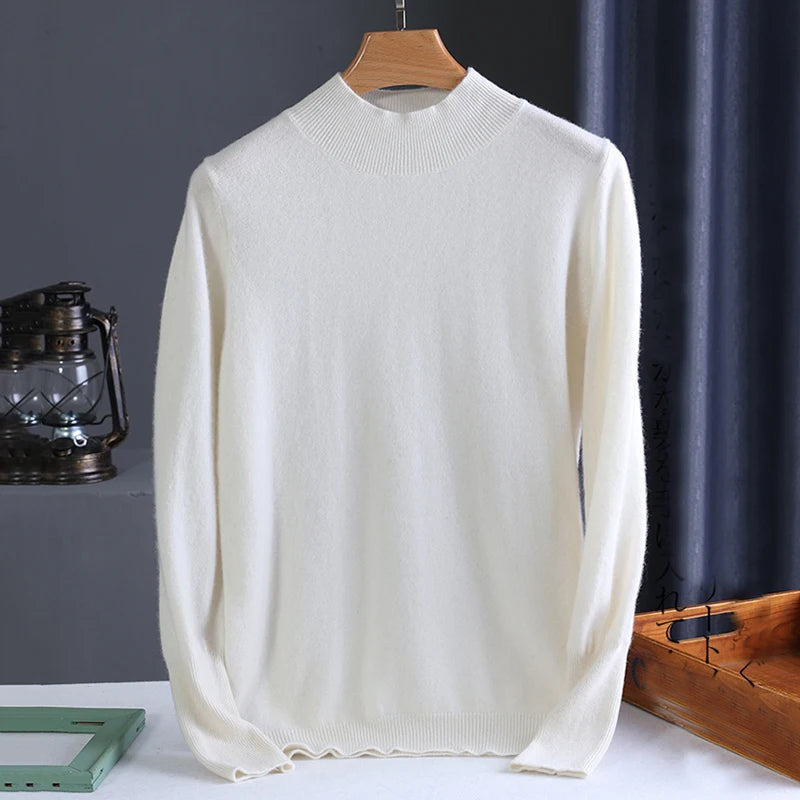 Pull Femme Turtleneck Tricoté à Manches Longues pour Automne Hiver 11