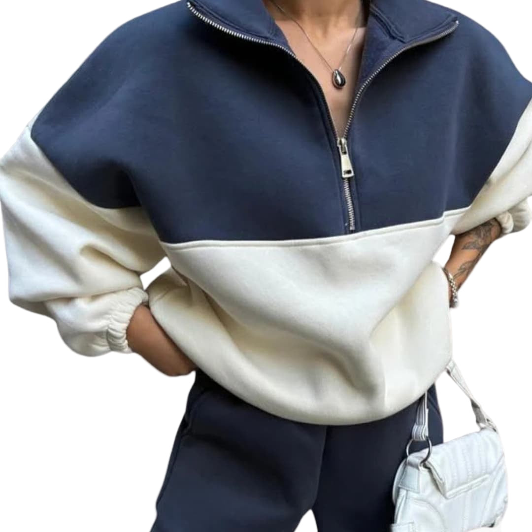 Pull Femme à Demi-Fermeture Éclair Moderne 0