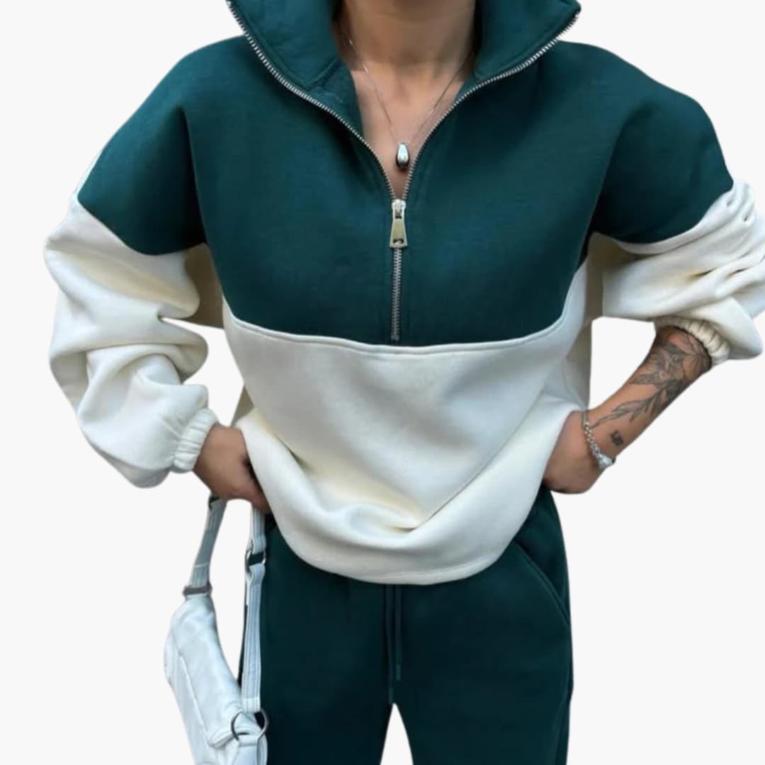 Pull Femme à Demi-Fermeture Éclair Moderne 2