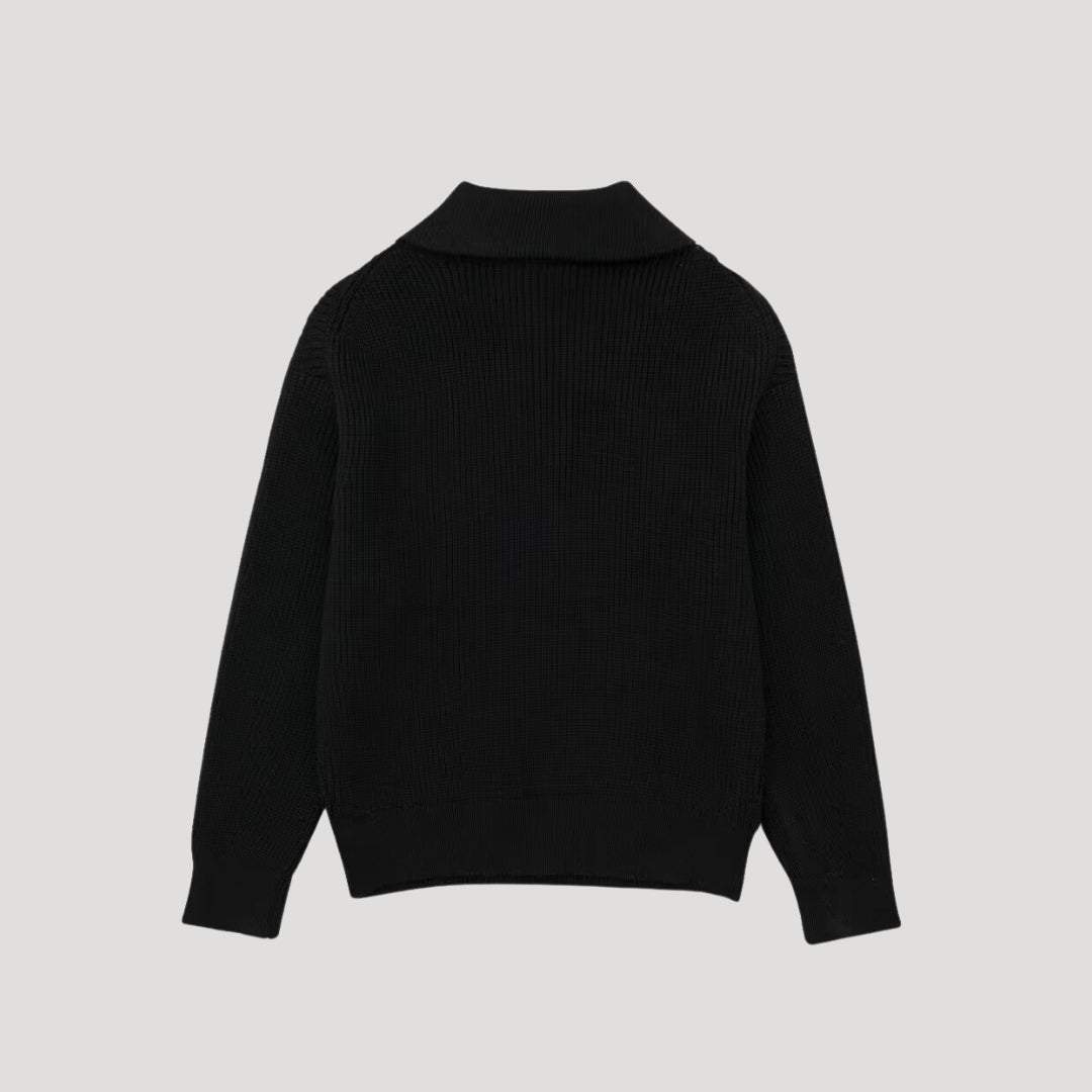 Pull Femme à Demi-Zipper Côtelé 4