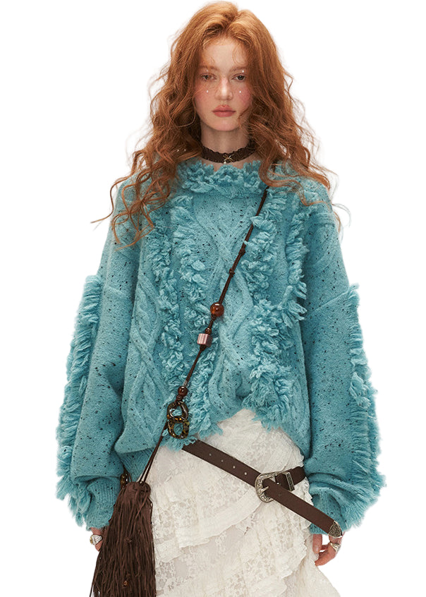 Pull Femme à Épaules Dénudées en Tricot 0