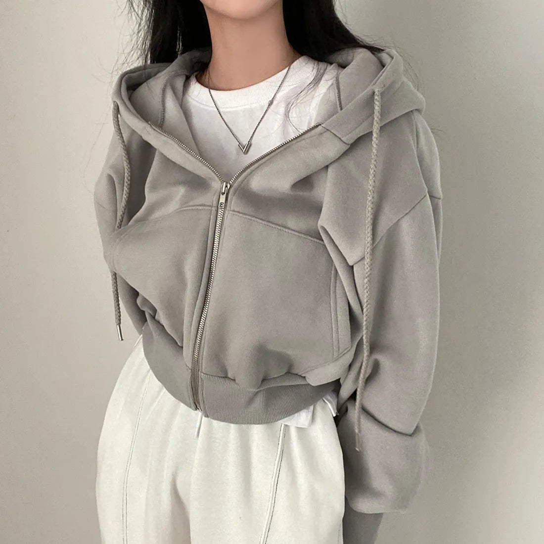 Pull Femme à Fermeture Éclair avec Épaules en Pente 4
