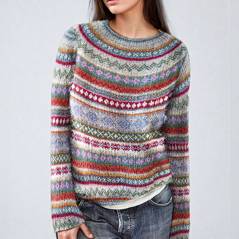 Pull Femme à Motifs Artistiques 1