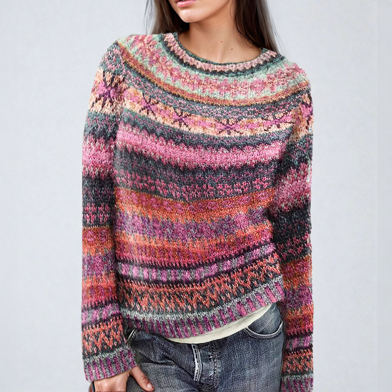 Pull Femme à Motifs Artistiques 2