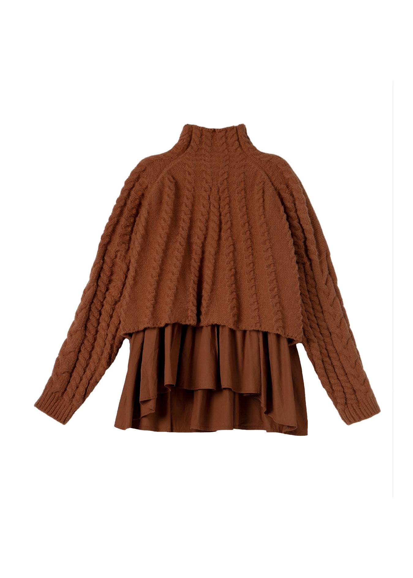 Pull Hiver Col Haut Caramel 4