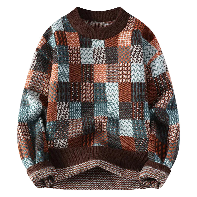 Pull Hiver Femme Patchwork Coloré 0