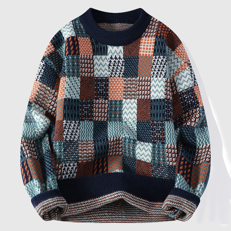 Pull Hiver Femme Patchwork Coloré 1