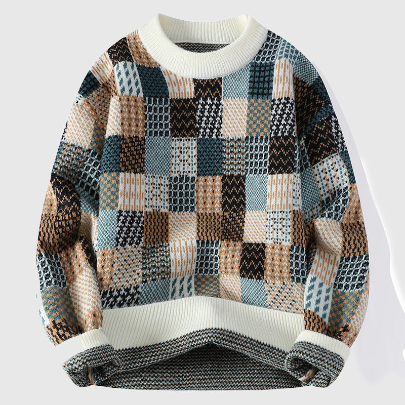 Pull Hiver Femme Patchwork Coloré 2