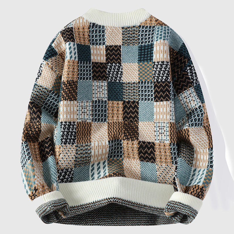 Pull Hiver Femme Patchwork Coloré 3