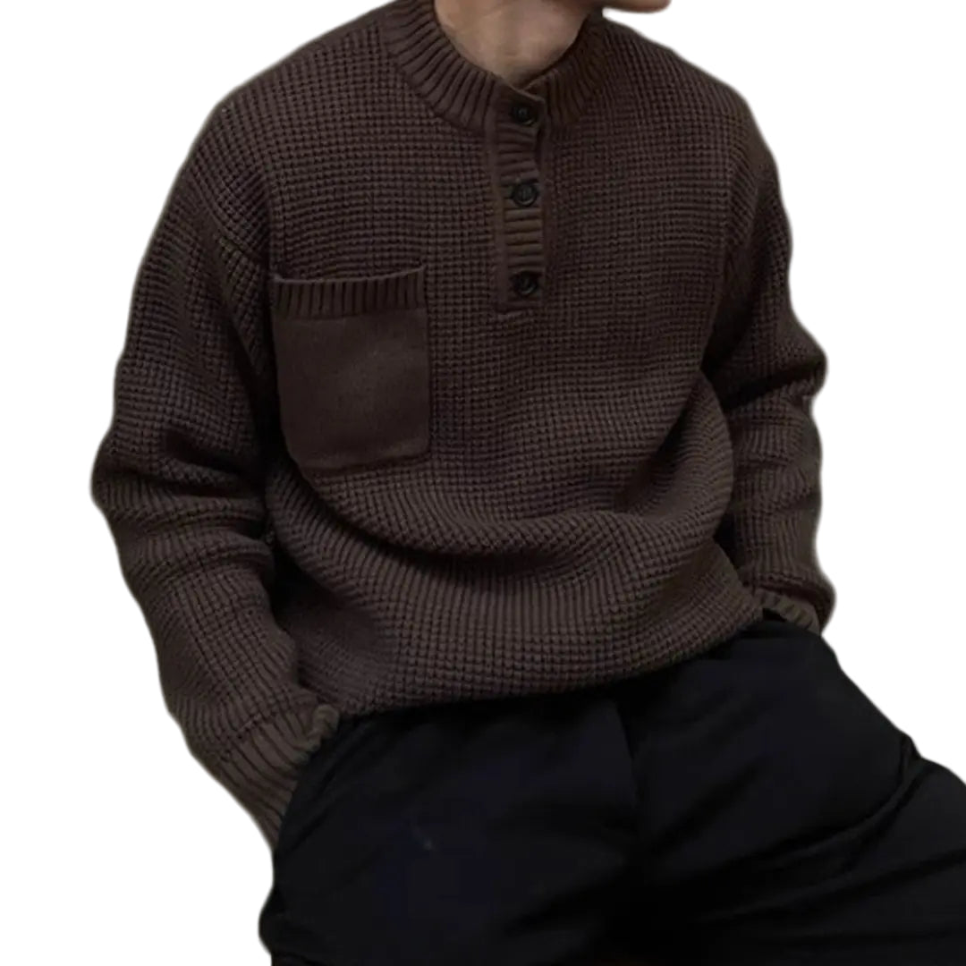 Pull Homme Classique à Col Rond Style Intemporel 0