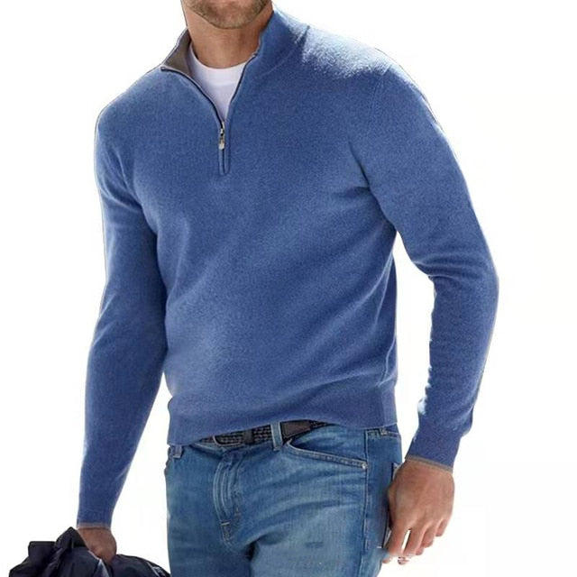 Pull Homme Col V Tricoté Acrylique Polyester Décontracté 3