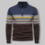 Pull Homme Col Zippé Quart Motif Norvégien Tissu Mélangé Doux 7