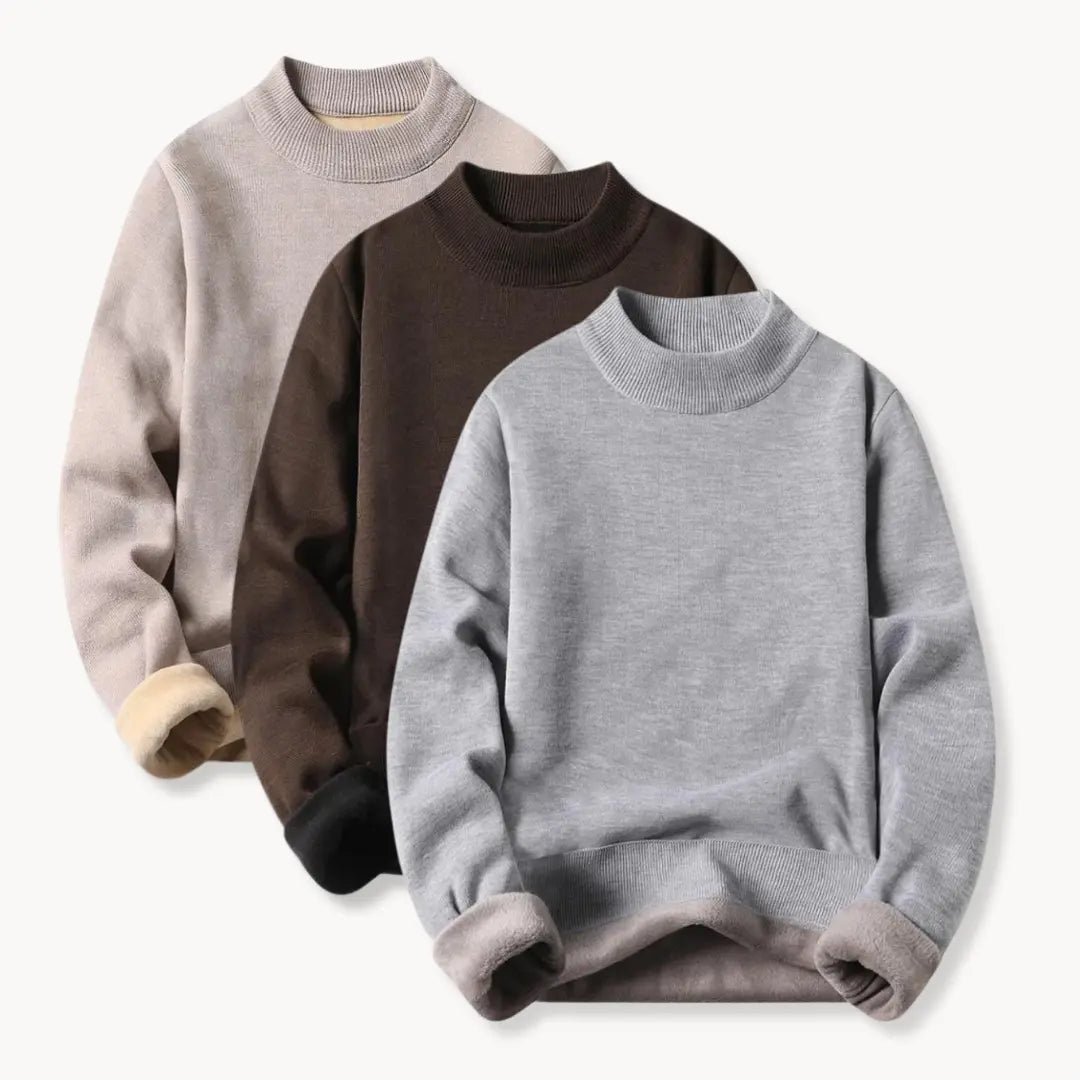 Pull Homme Confortable Col Rond Manches Longues Casual 2