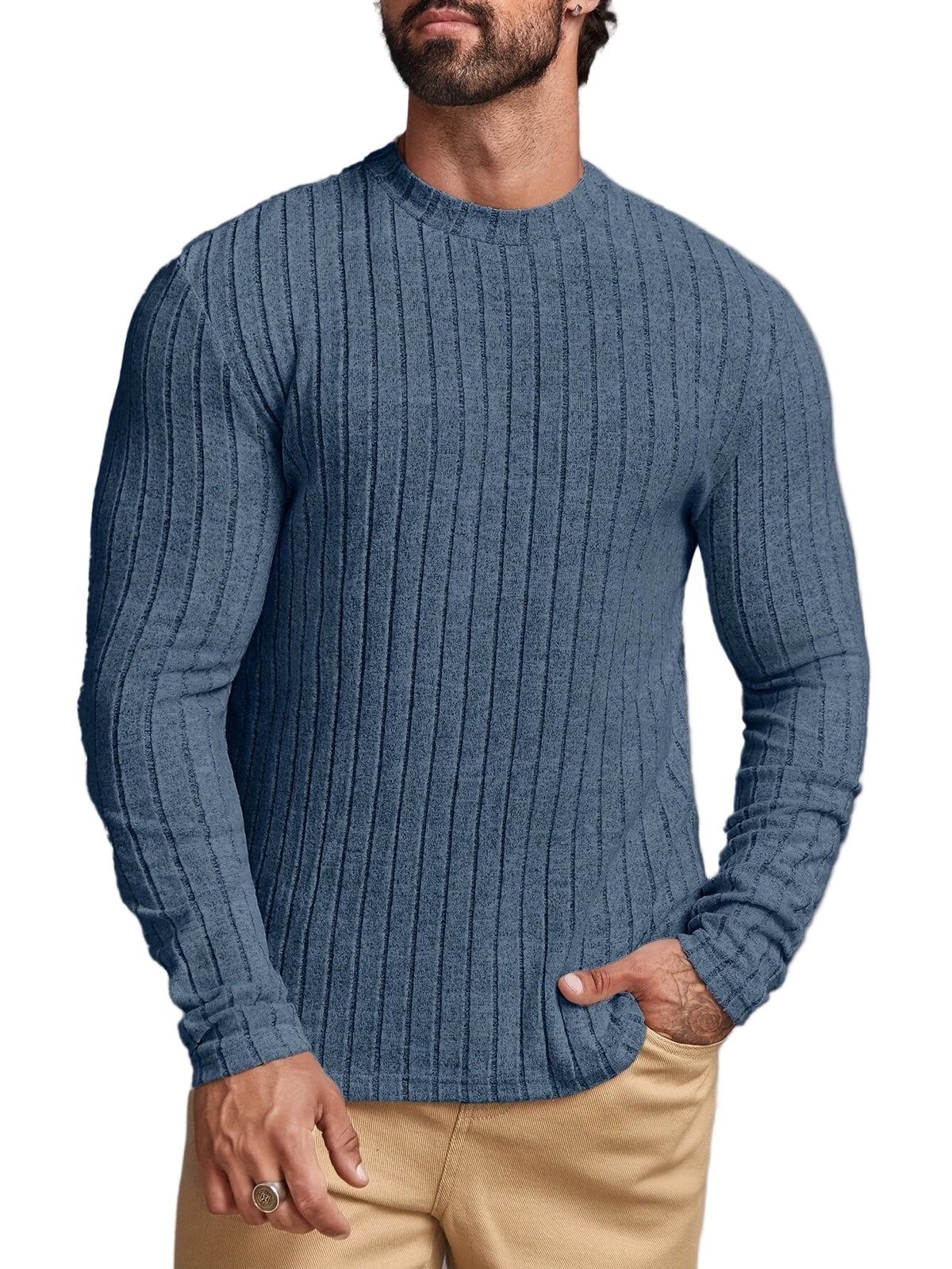 Pull Homme Décontracté Col Rond Style Moderne 0