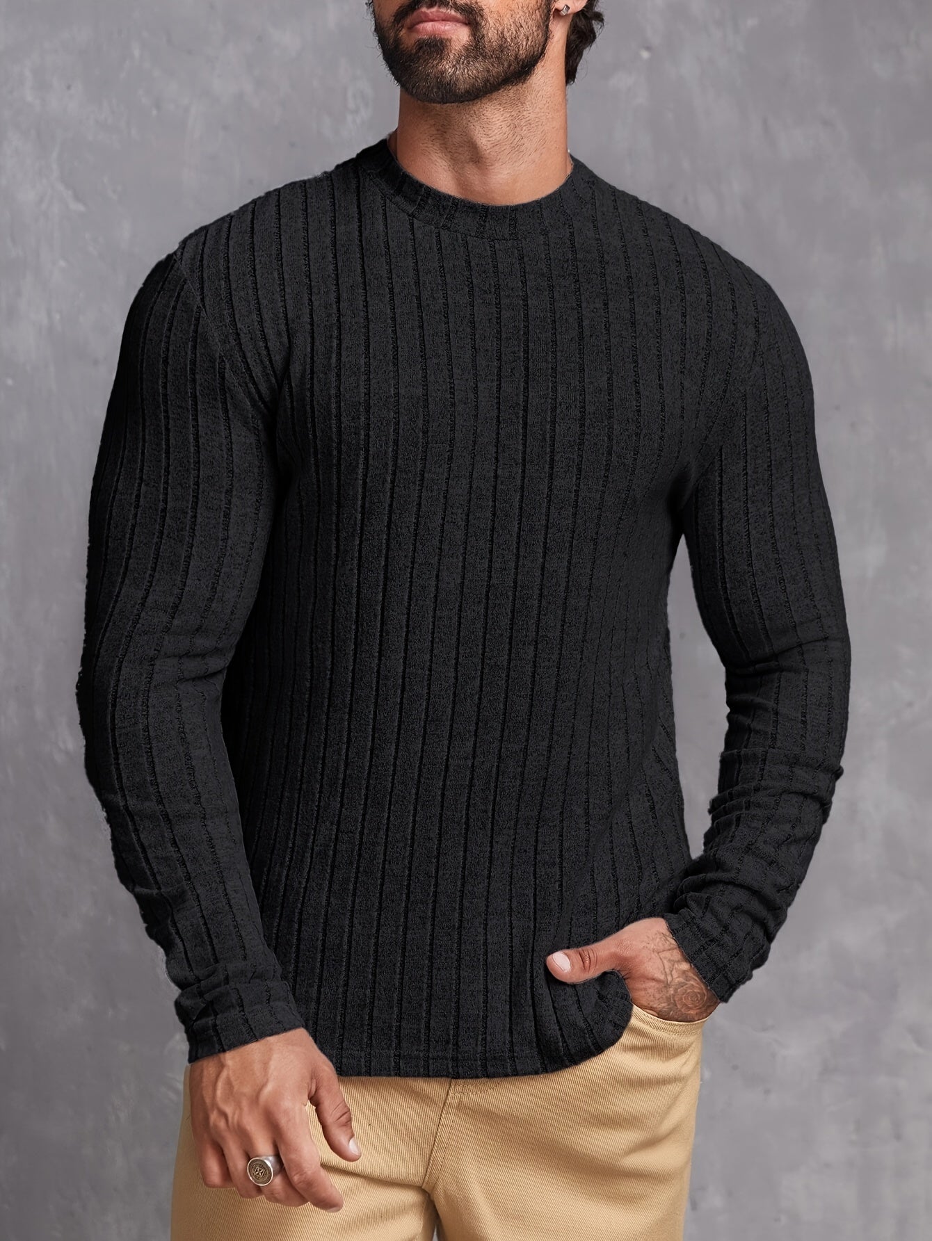 Pull Homme Décontracté Col Rond Style Moderne 7