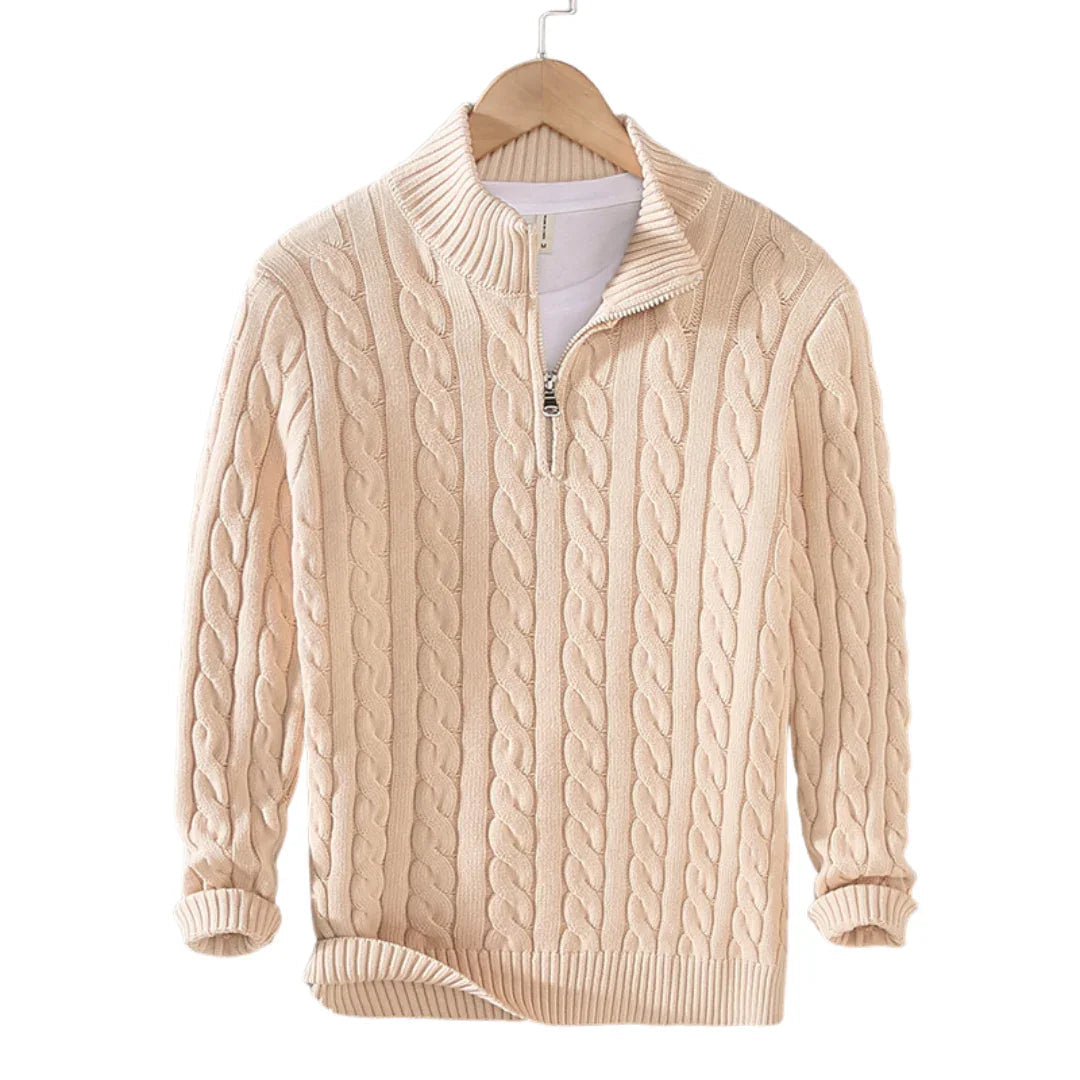 Pull Homme Demi-Zip Moderne Ajusté 4