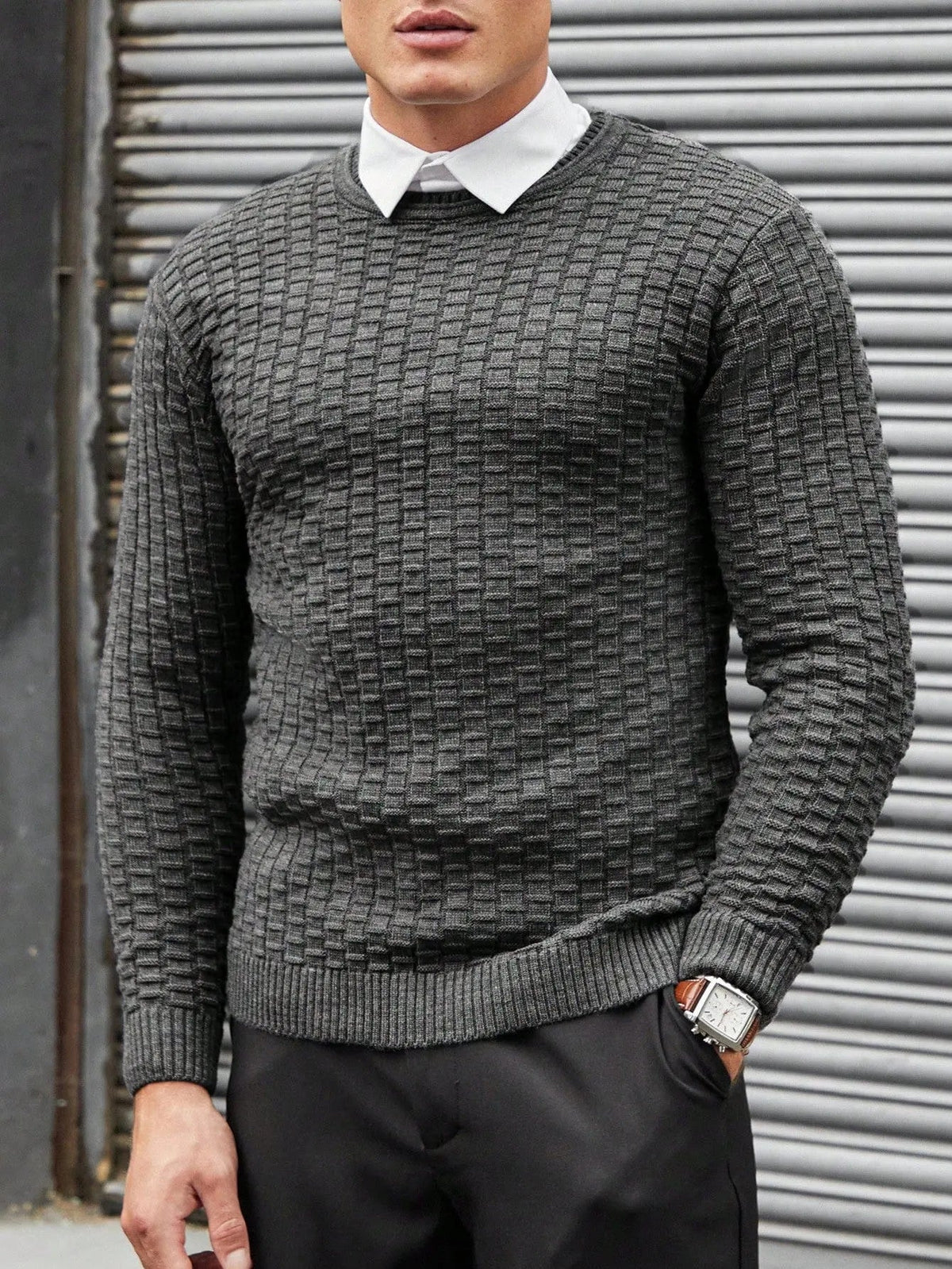 Pull Homme Design Jacquard Moderne 8