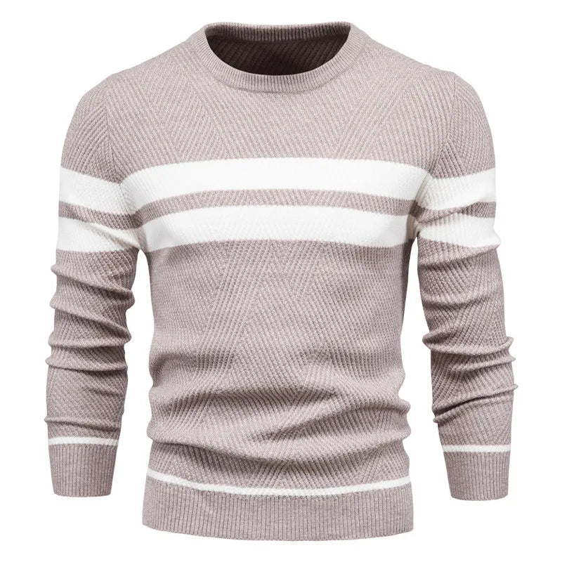Pull Homme Hiver Classique avec Détails Modernes 5