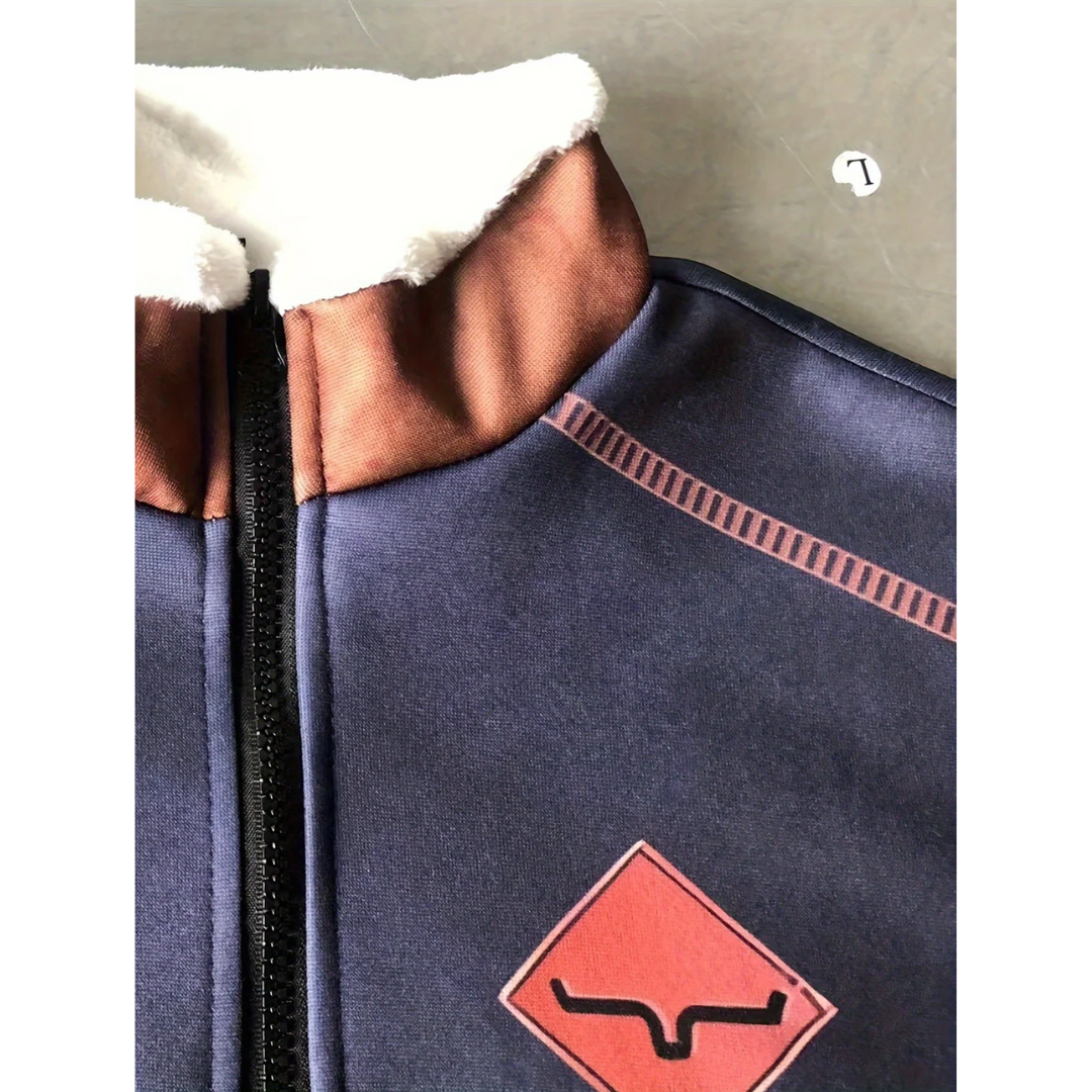 Pull Homme Manches Longues Casual Mélange de Tissus Doux avec Fermeture Éclair 2