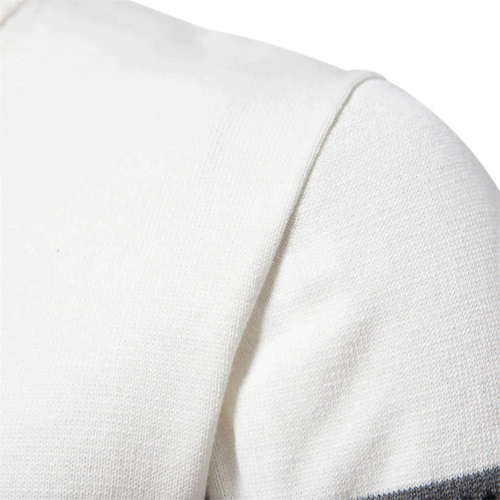 Pull Homme Tricoté Rétro avec Demi-Fermeture à Glissière 2