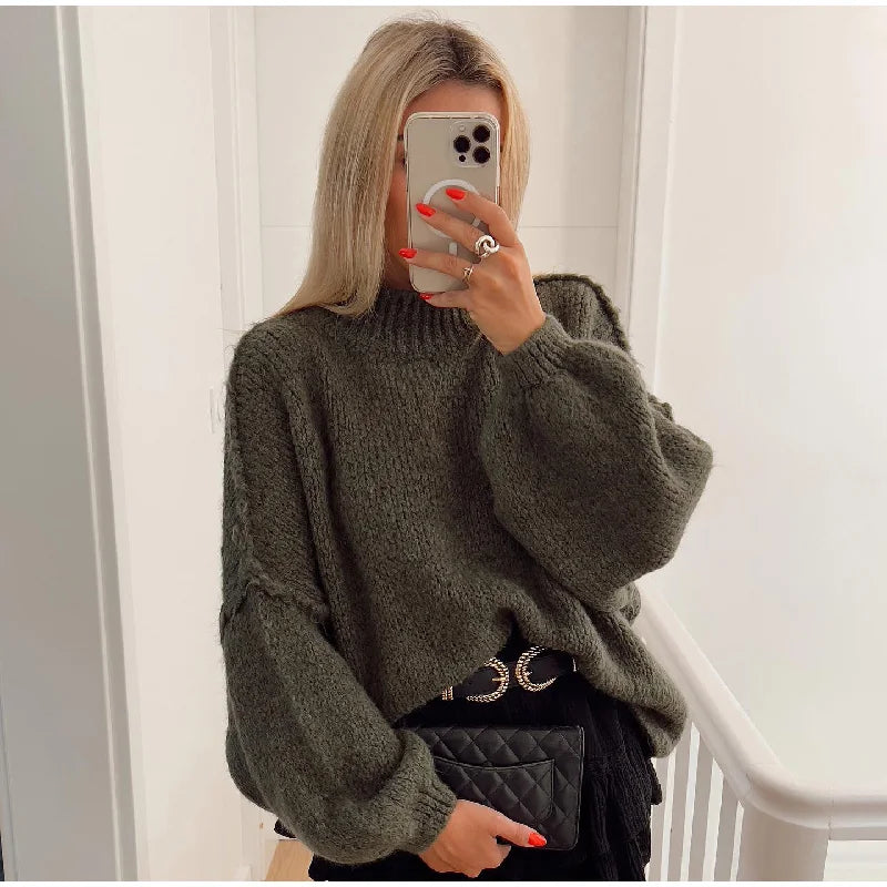 Pull Over Taille Unique en Tricot Oversize pour Femme 5
