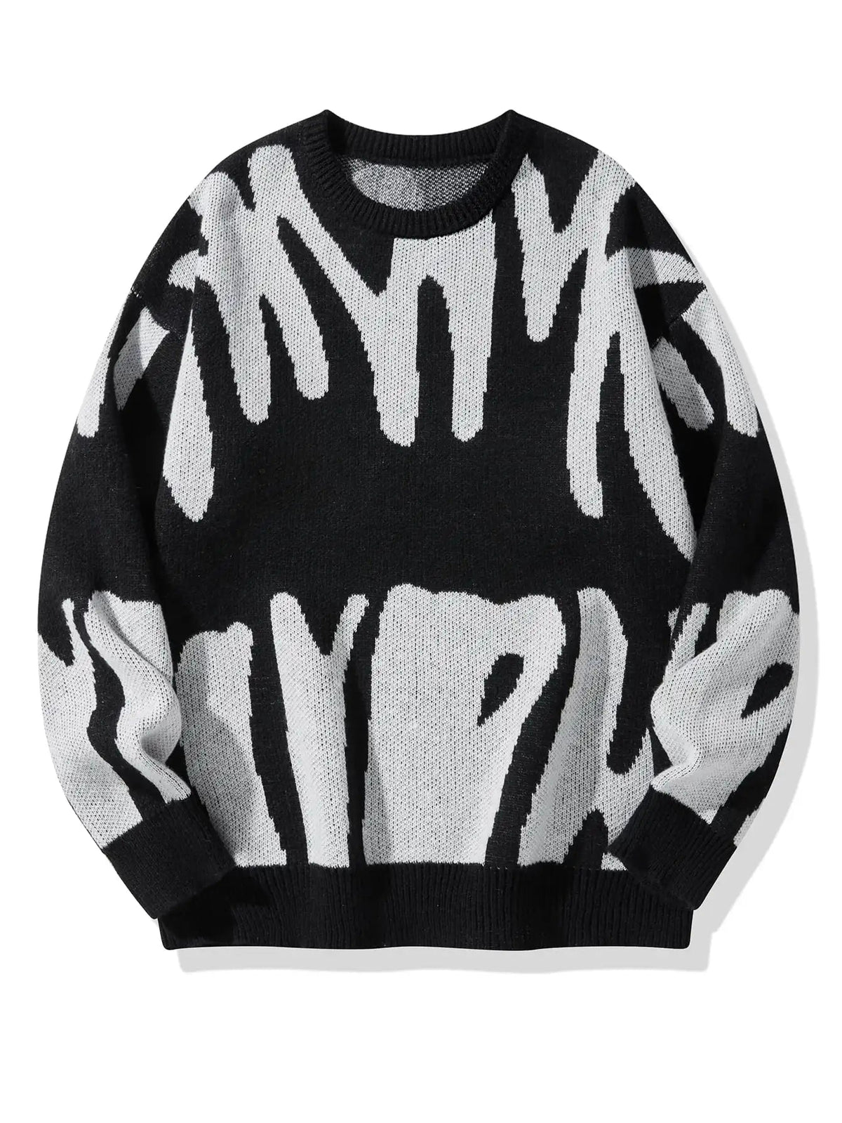 Pull Oversize à Motifs Abstraits pour Femme 1