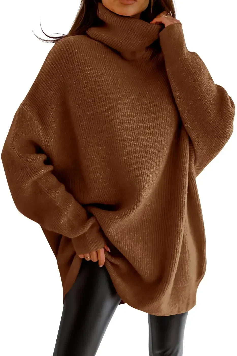 Pull Oversized Épais Femme Style Décontracté Viscose 3