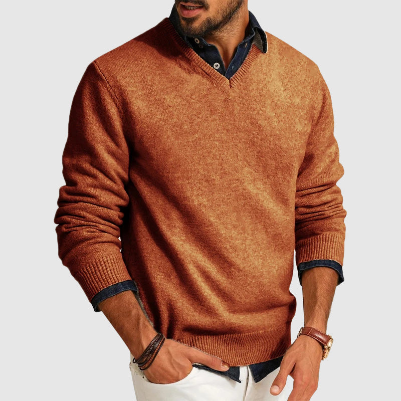 Pull Pour Homme Col En V Moderne Ajusté 3