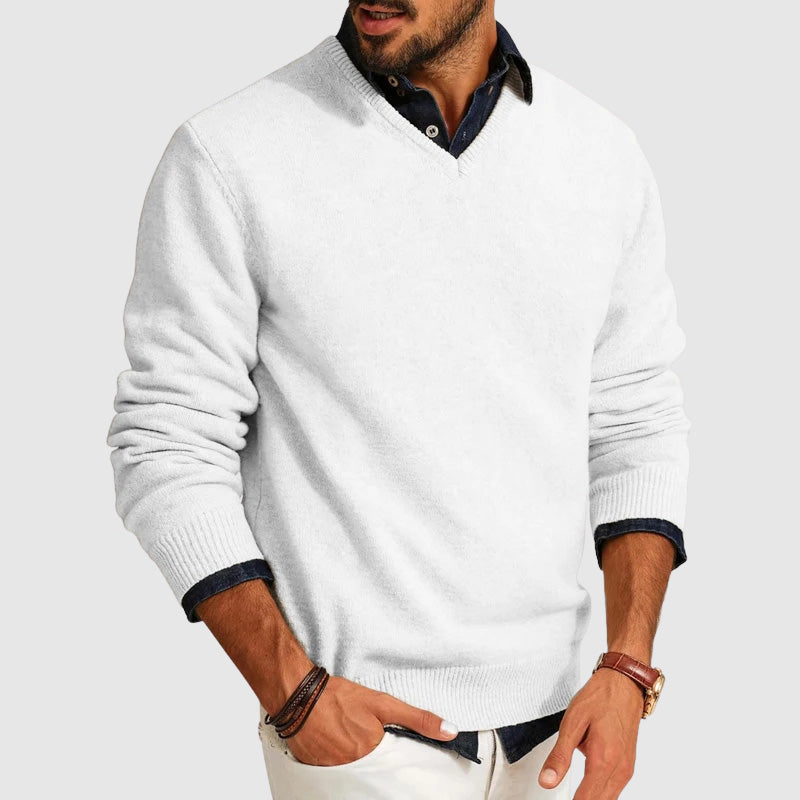 Pull Pour Homme Col En V Moderne Ajusté 4