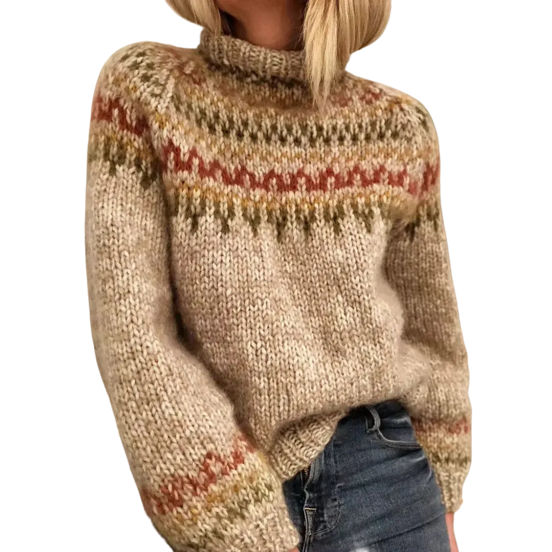Pull Tricoté Femme Style Nordique 0