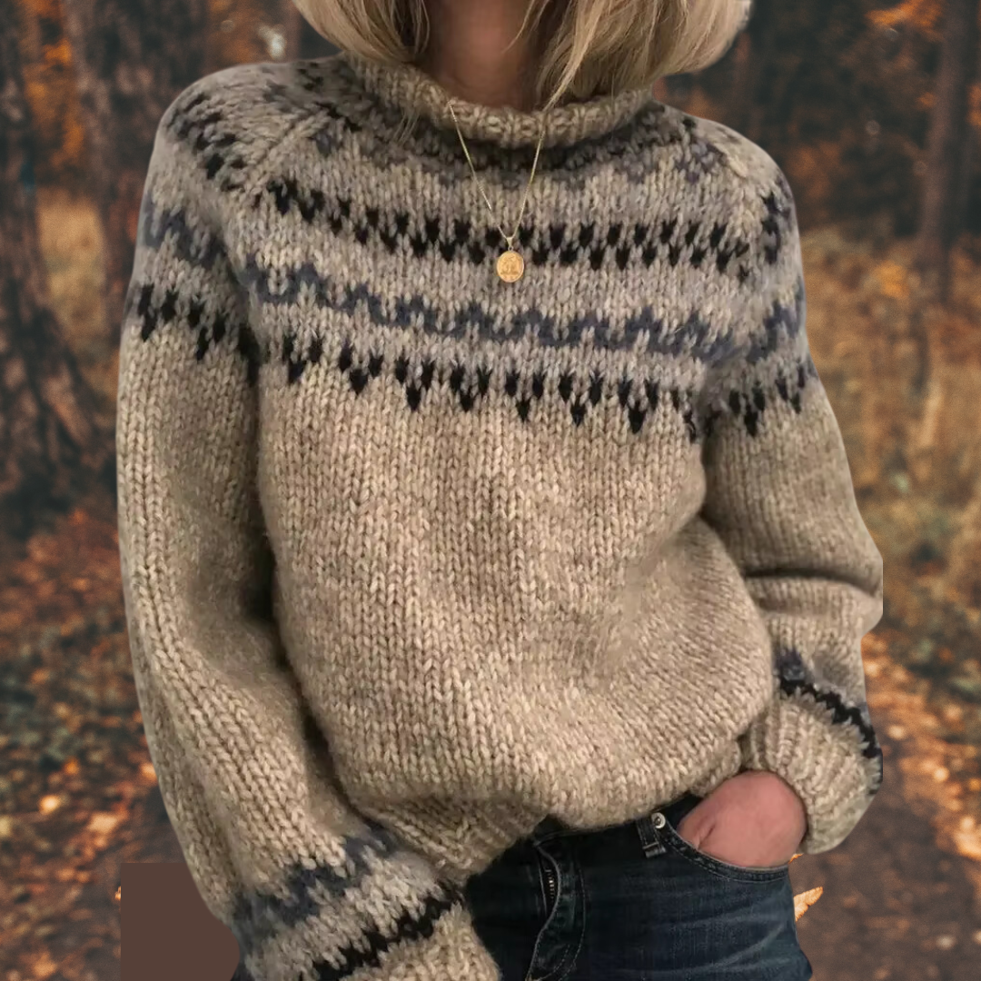Pull Tricoté Femme Style Nordique 1